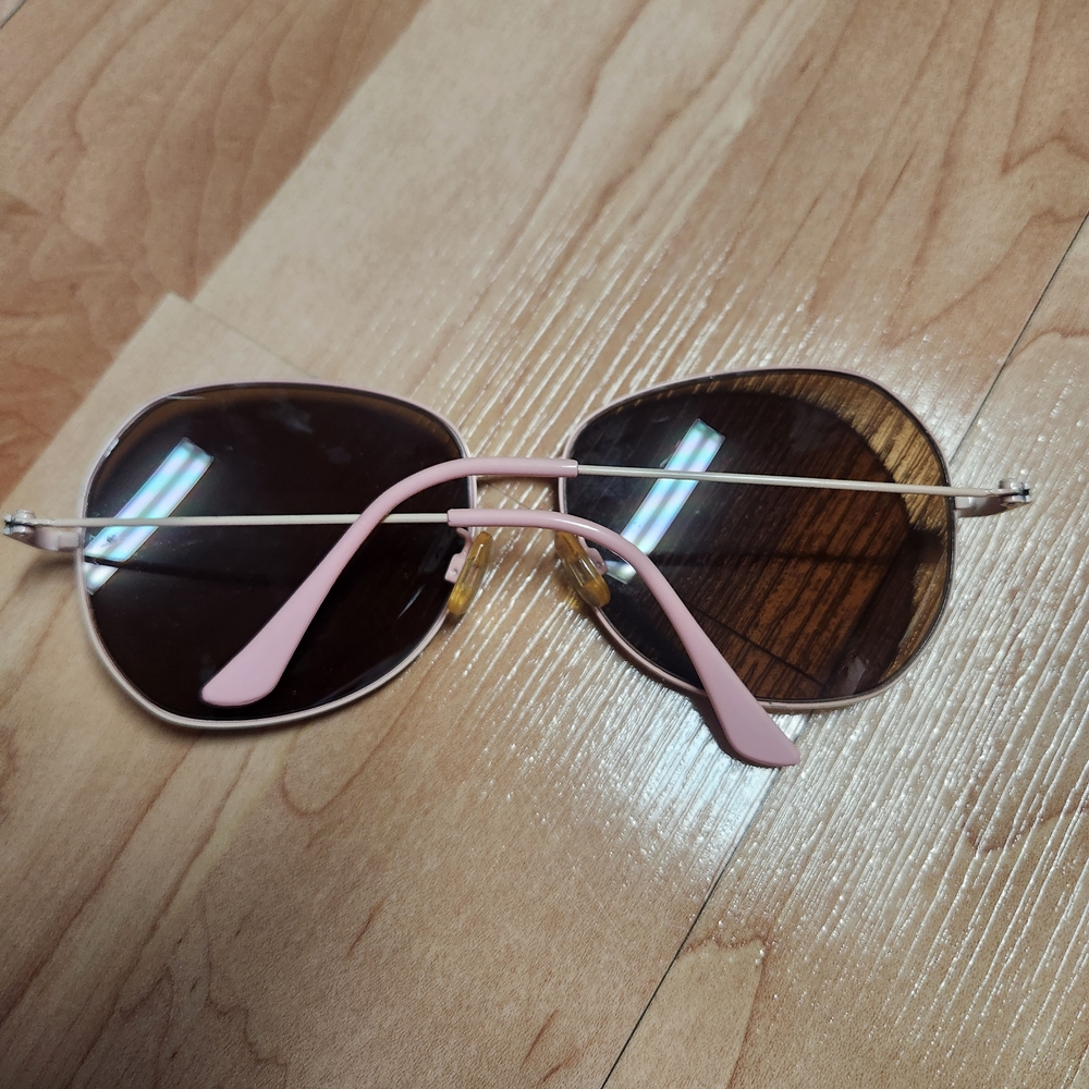 Pink Wire Frame Sunglasses - Picture 2 of 4